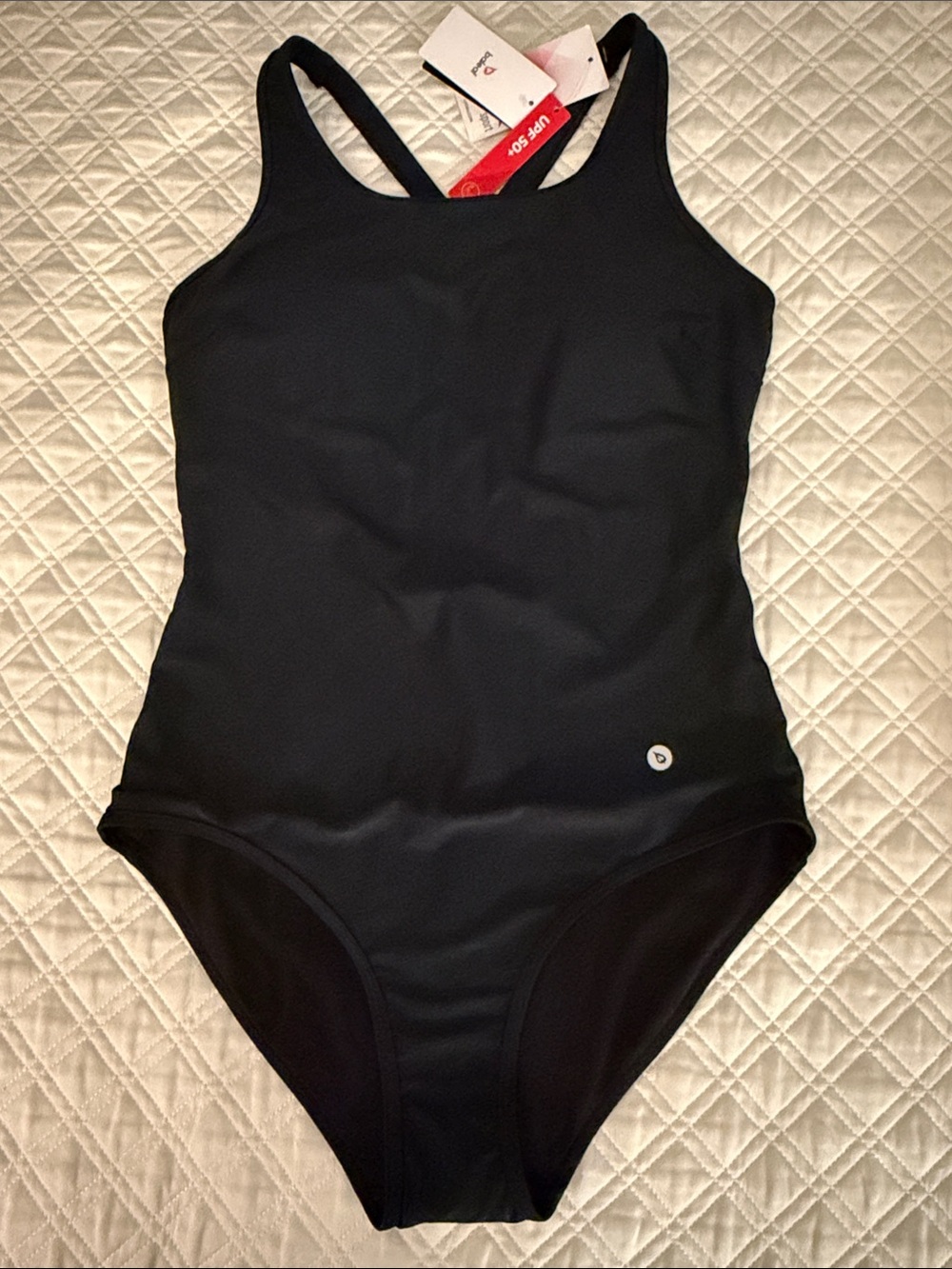 NWT Baleaf Women's Athletic One-Piece Training Swimsuit - Black, Size 36 /Medium